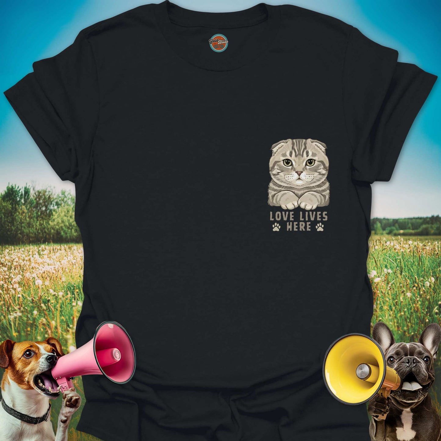 Love Lives Here Cat - Tee