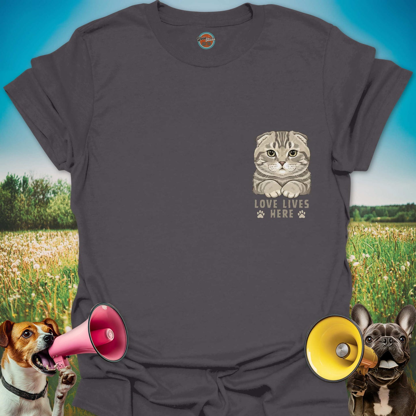 Love Lives Here Cat - Tee