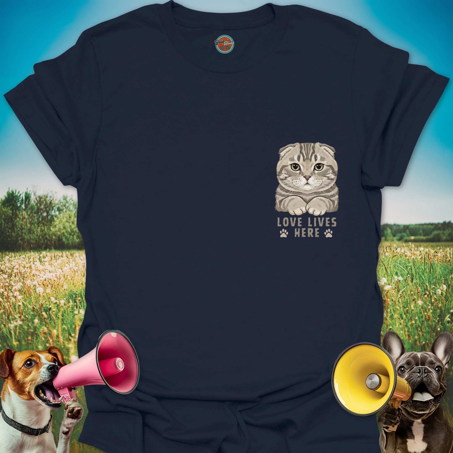 Love Lives Here Cat - Tee