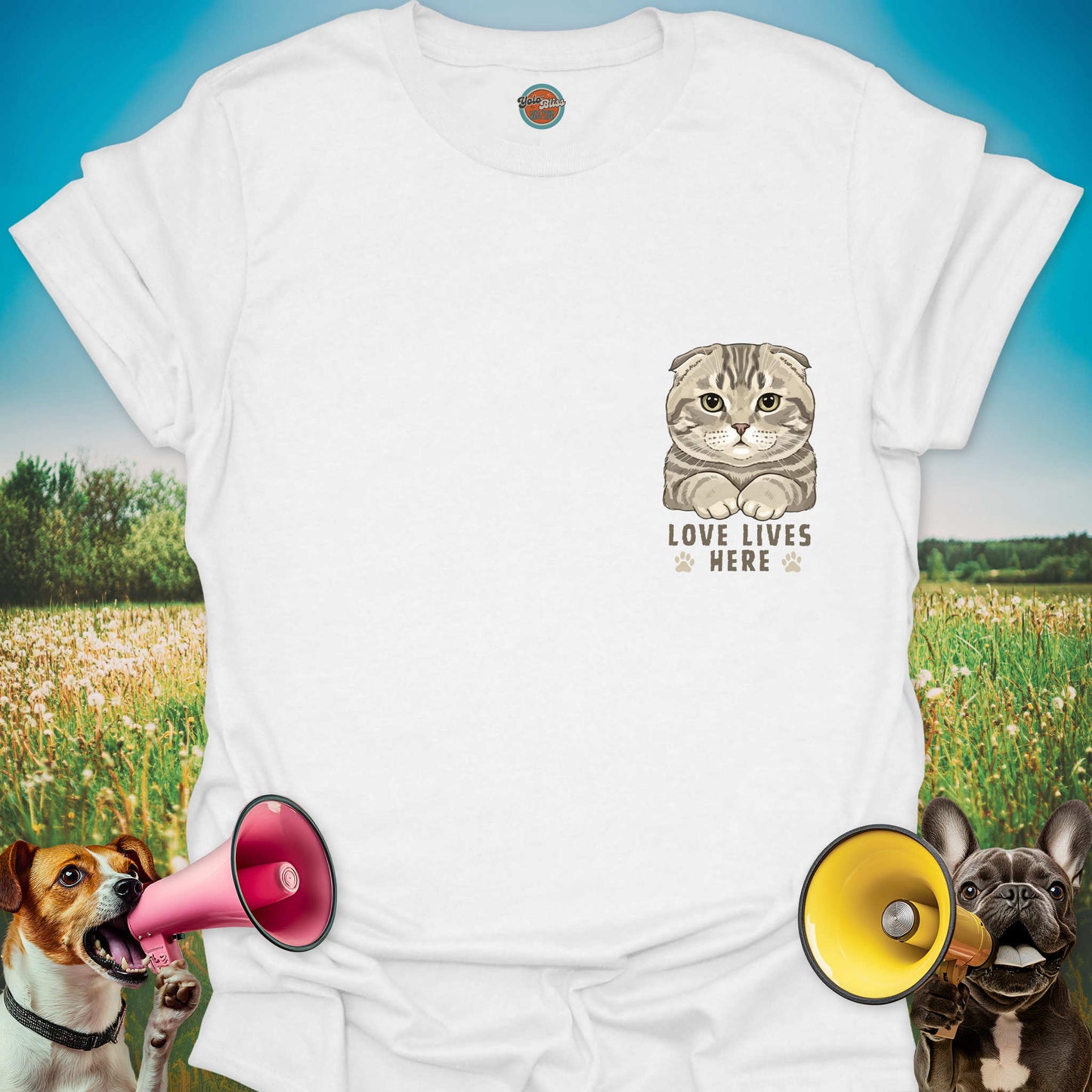 Love Lives Here Cat - Tee