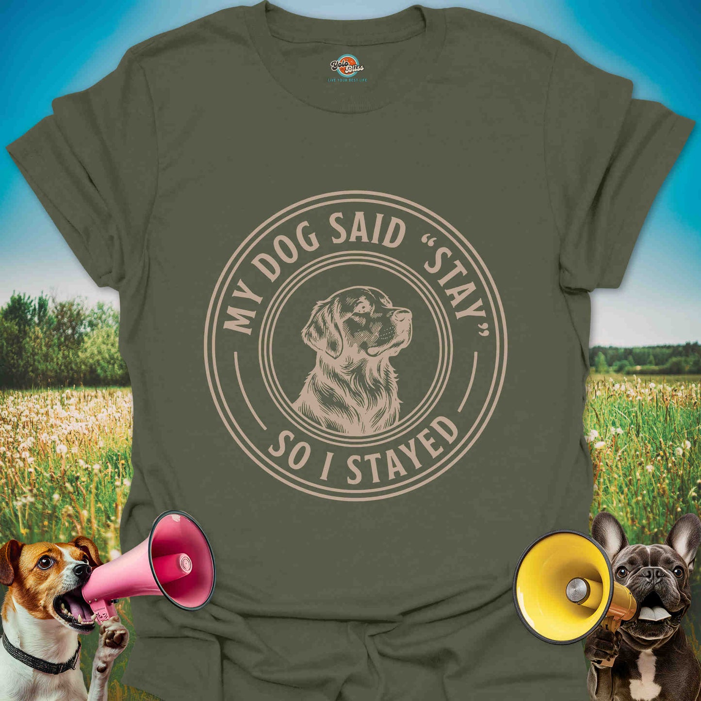 My Dog Said Stay So I Stayed - Vintage Dog Lover Tee