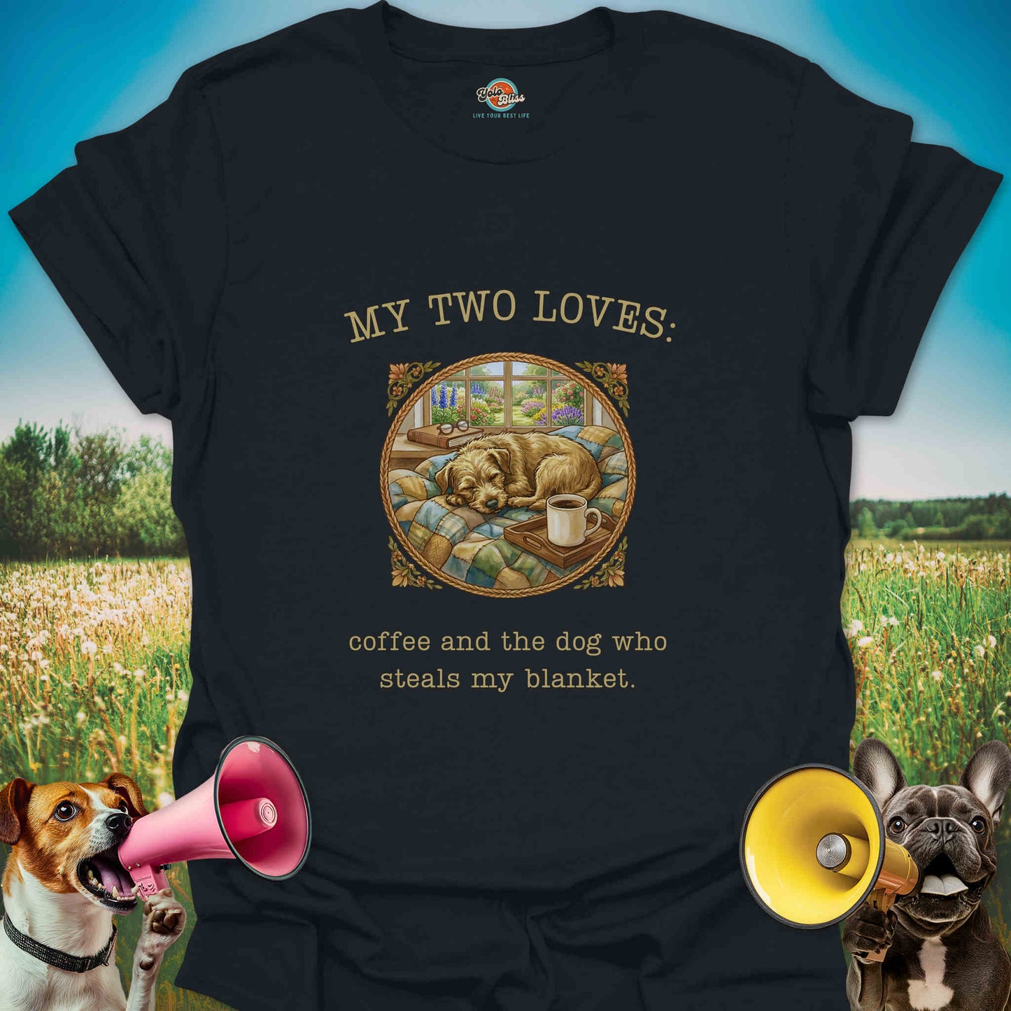 My Two Loves: Coffee and the Dog - Tee