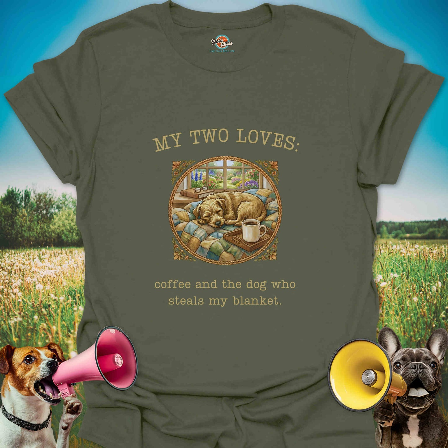 My Two Loves: Coffee and the Dog - Tee
