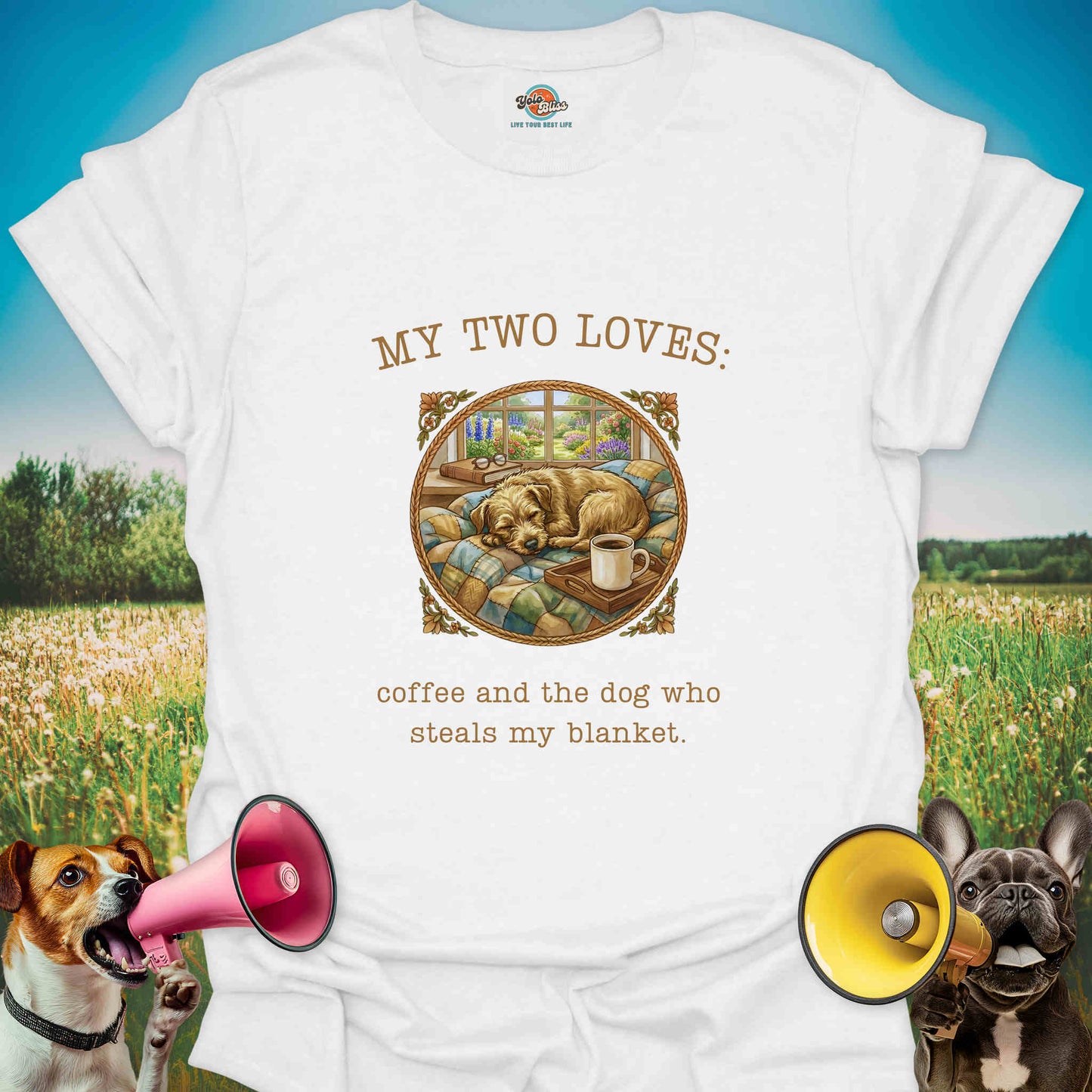 My Two Loves: Coffee and the Dog - Tee