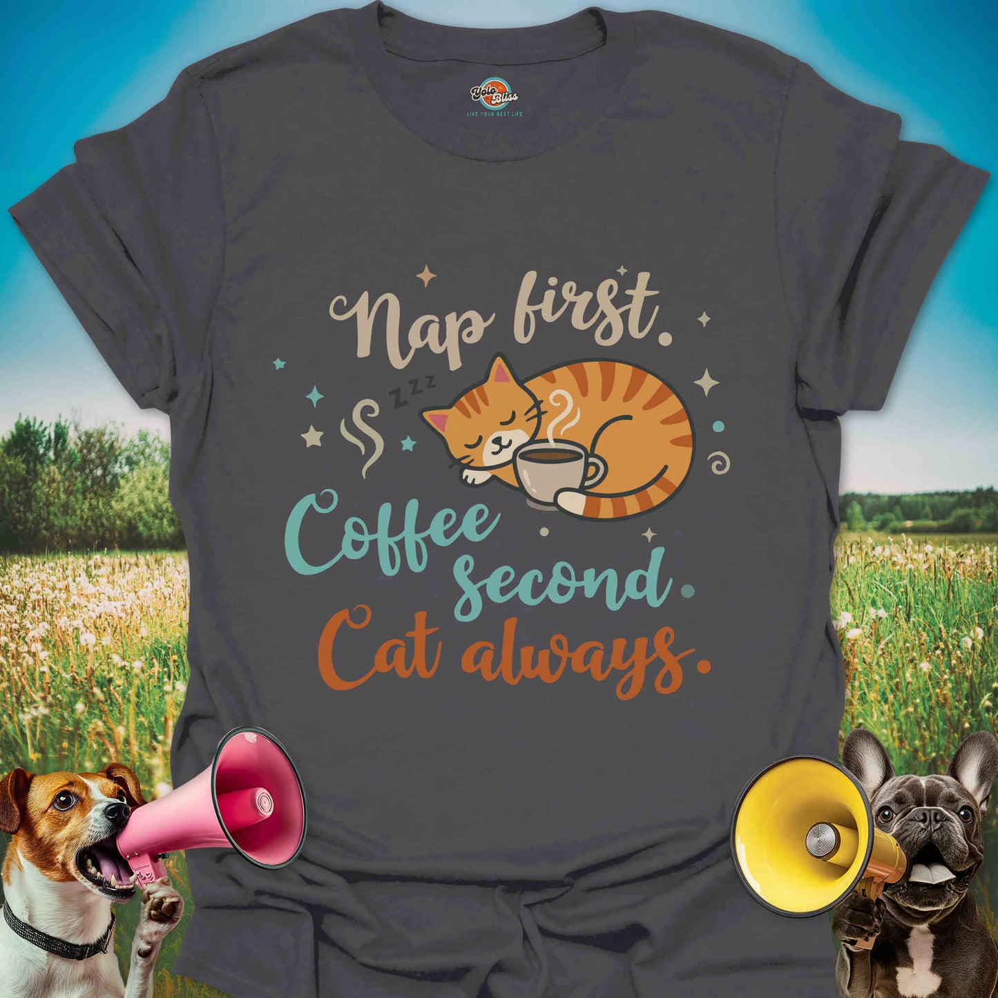 Cat Mom Life: Nap. Coffee. Cat Always - Tee