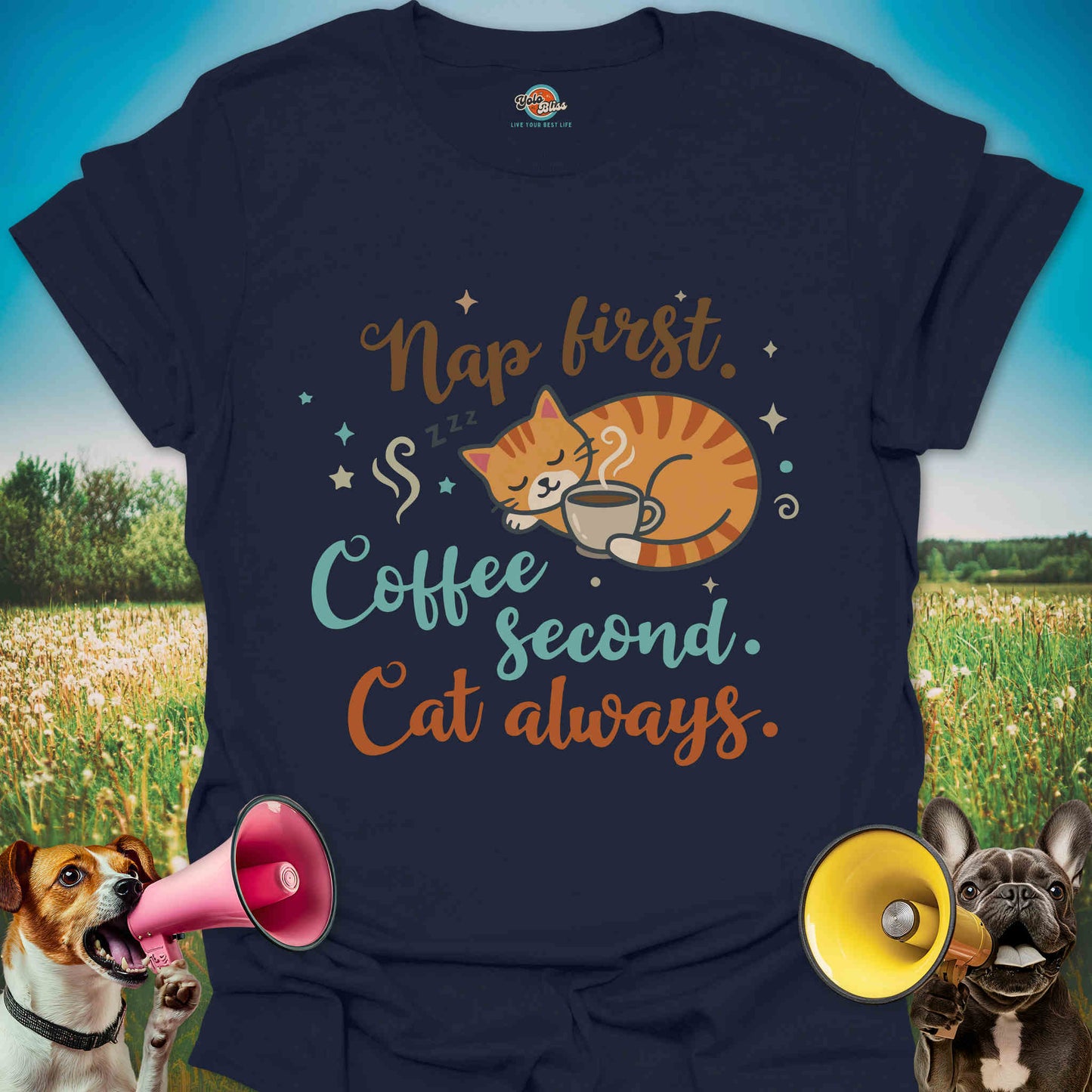 Cat Mom Life: Nap. Coffee. Cat Always - Tee