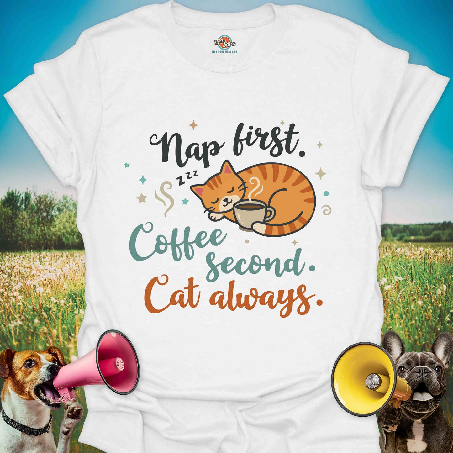 Cat Mom Life: Nap. Coffee. Cat Always - Tee
