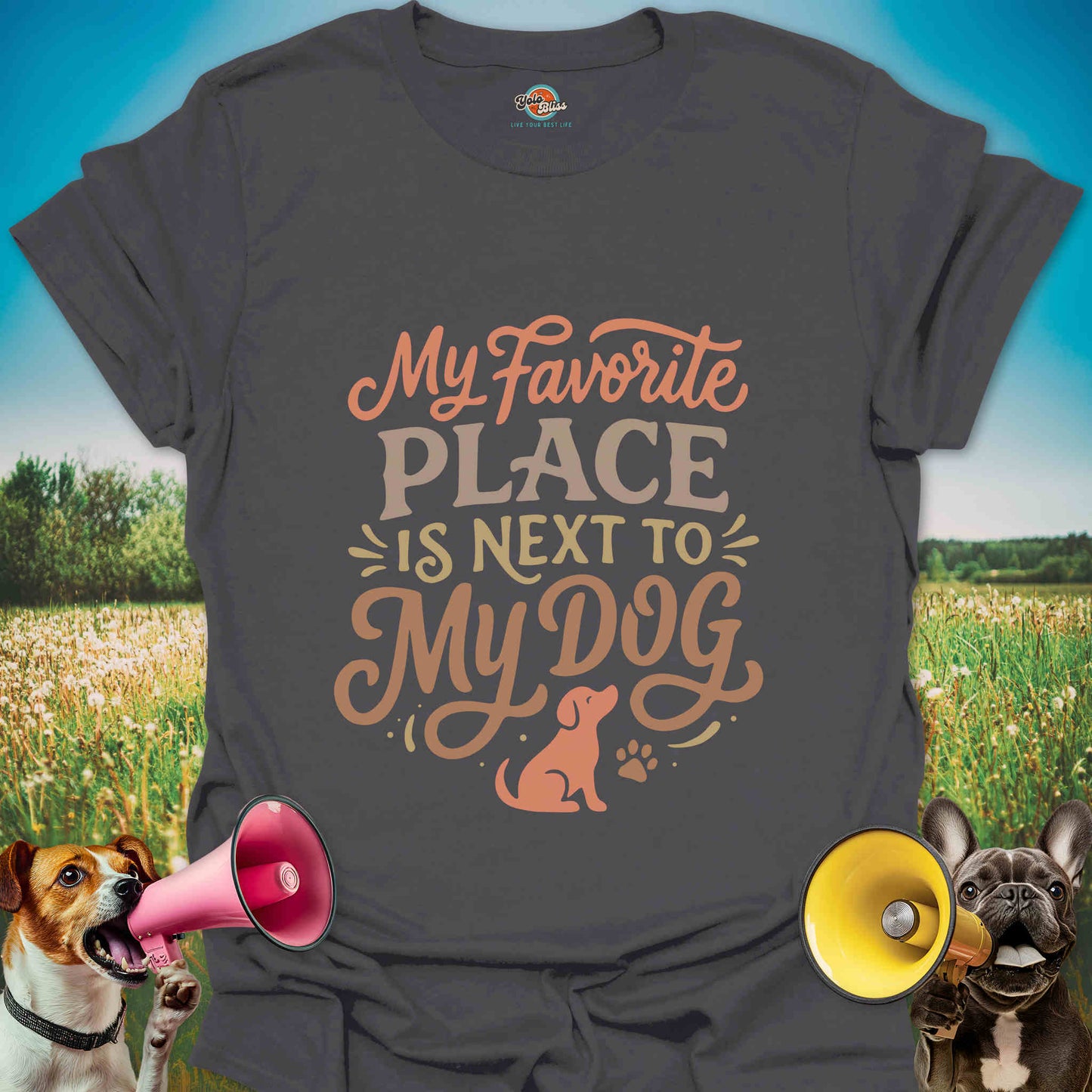 Next To My Dog - Dog Lover Tee