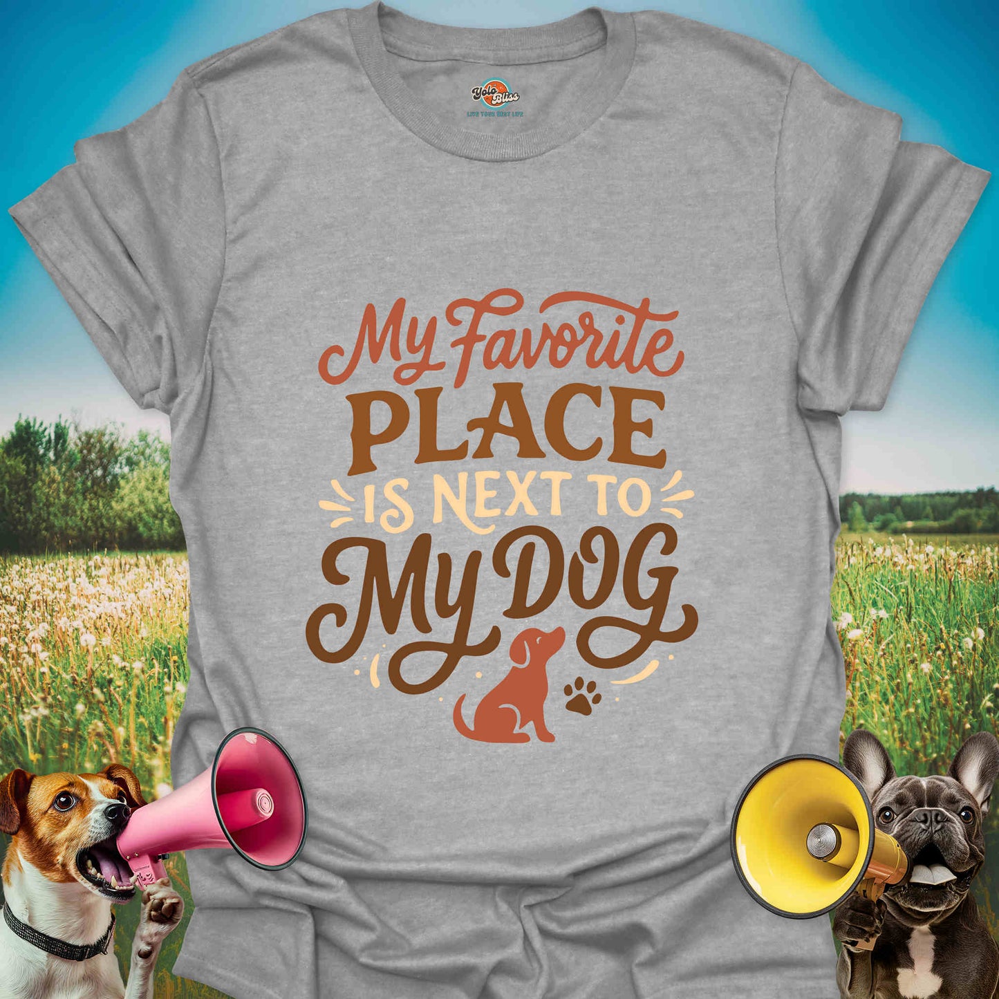 Next To My Dog - Dog Lover Tee