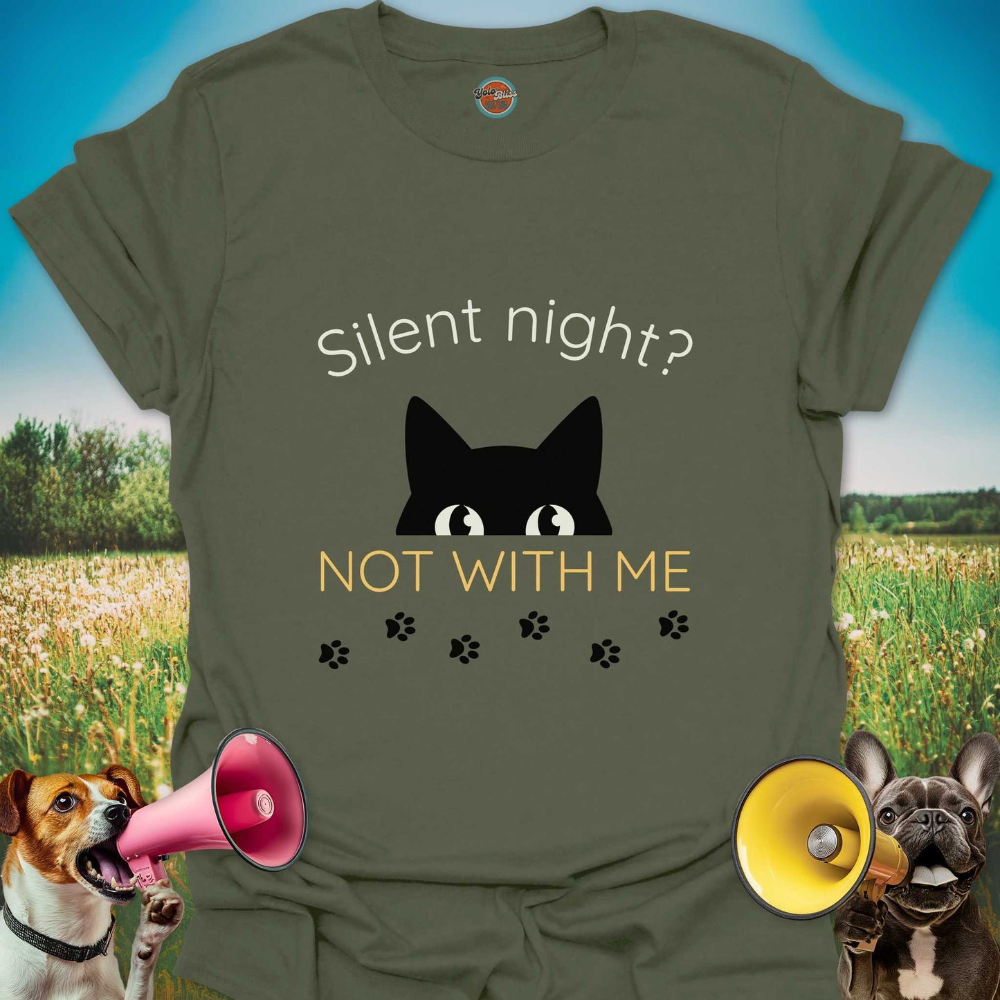 Silent Night Cat Tee