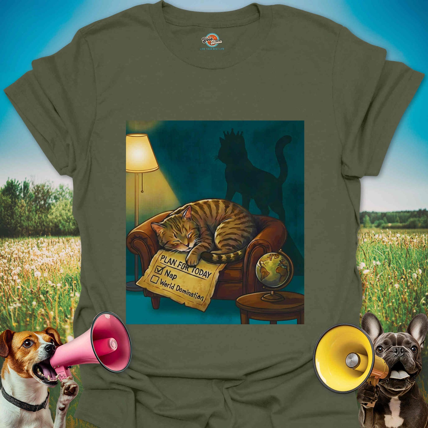 Sleepy Mastermind Cat - Tee