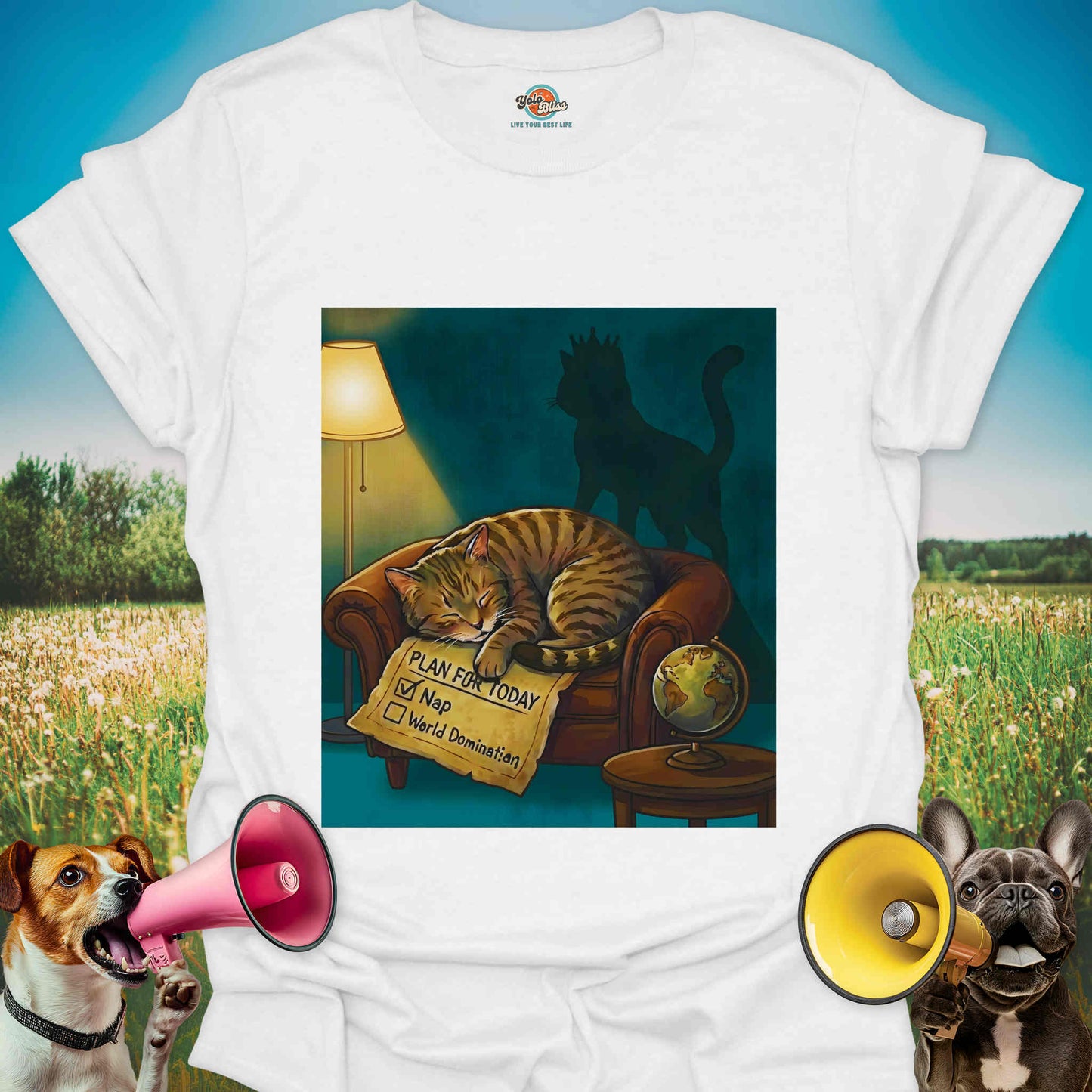 Sleepy Mastermind Cat - Tee