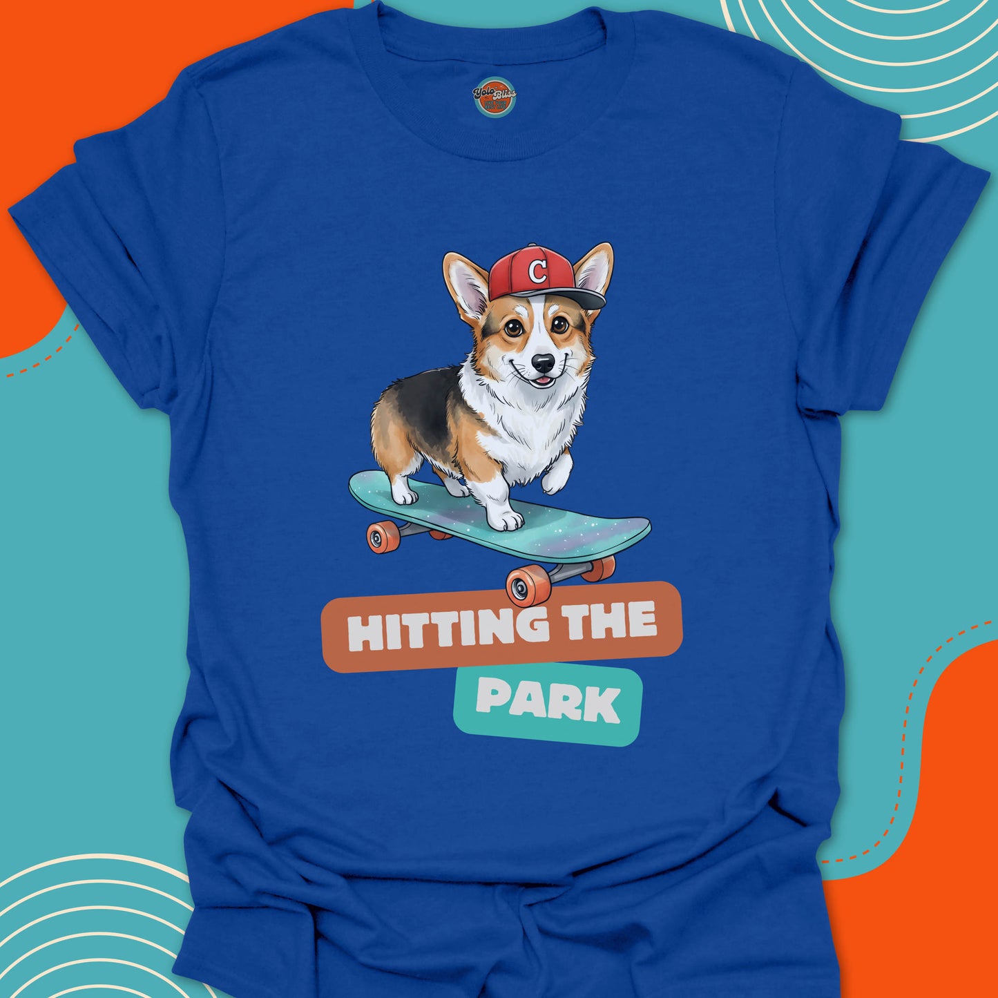 CORGI ON SKATEBOARD - Tee