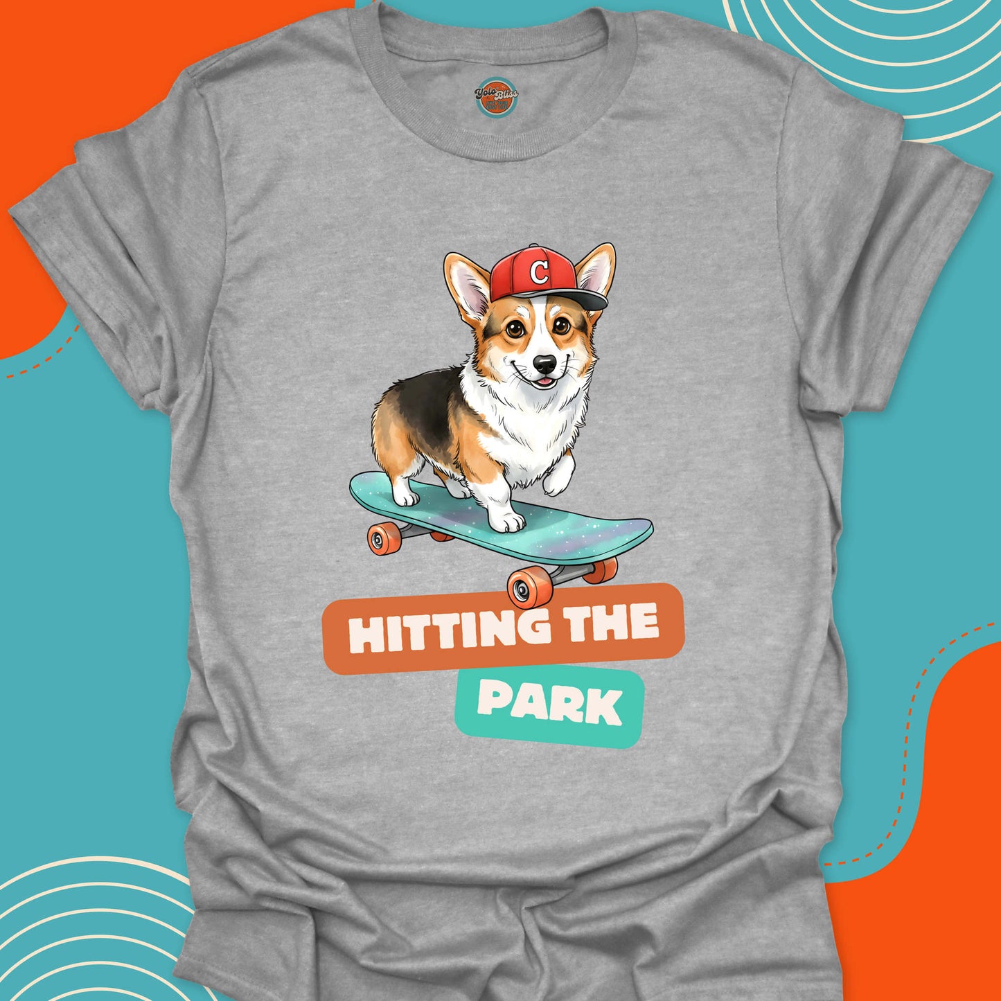 CORGI ON SKATEBOARD - Tee