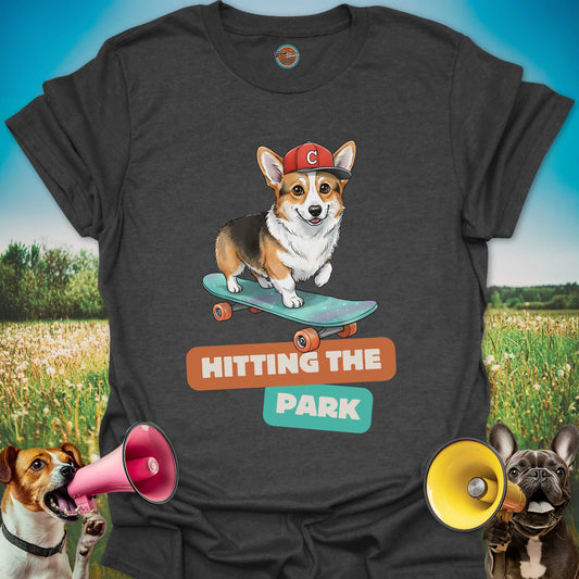 CORGI ON SKATEBOARD - Tee
