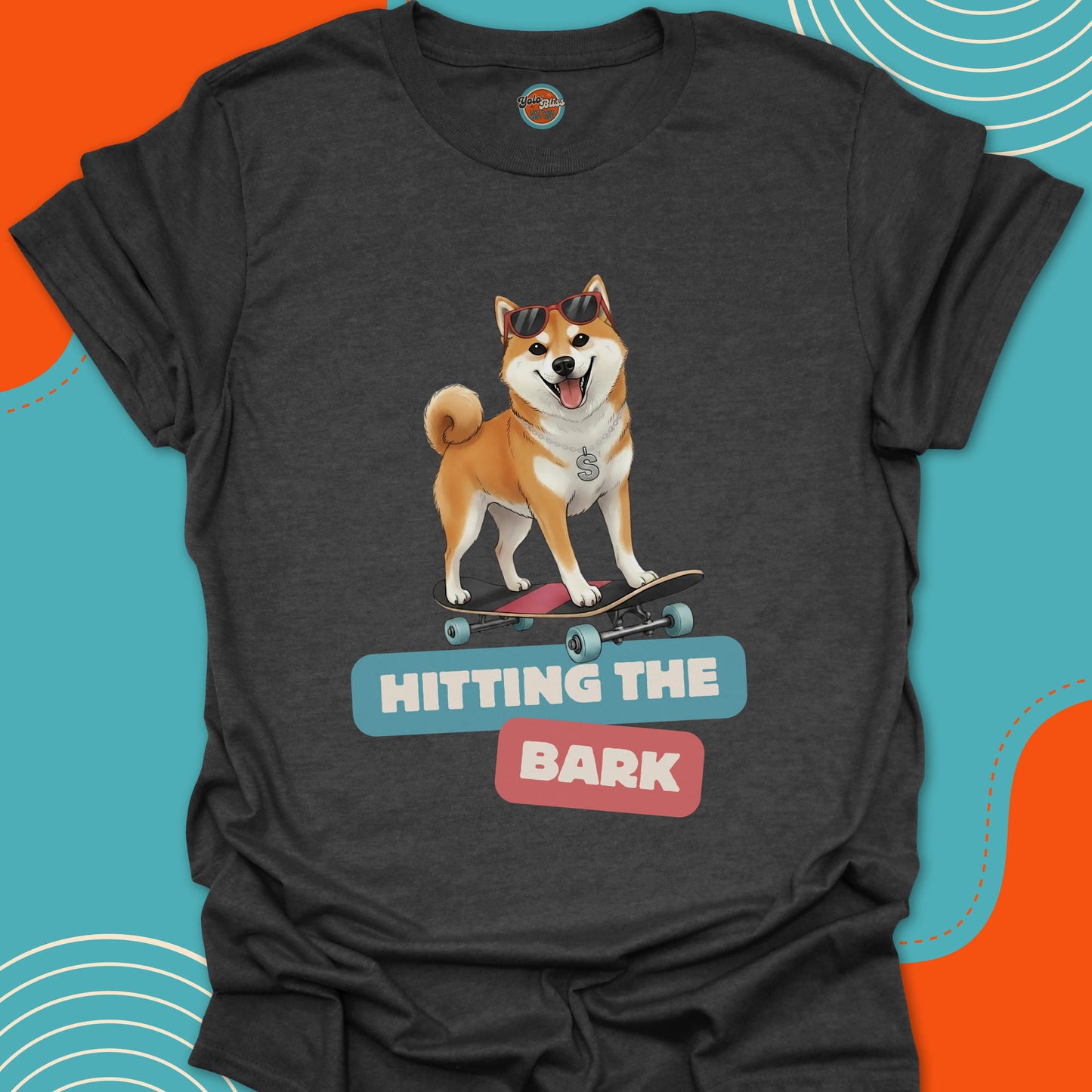 SHIBA ON SKATEBOARD - Tee