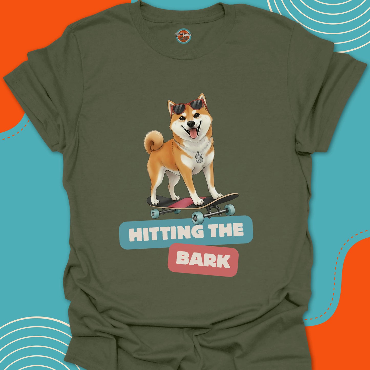 SHIBA ON SKATEBOARD - Tee