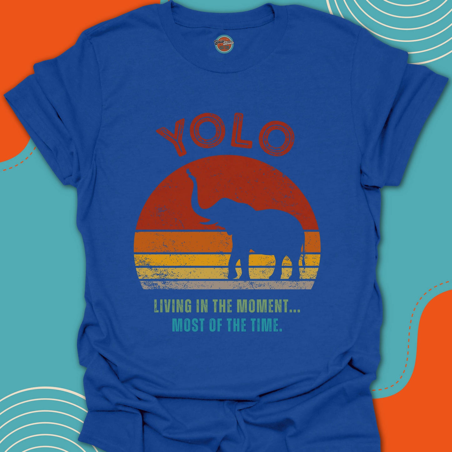 YOLO SUNSET ELEPHANT (Rustic) - Tee #1