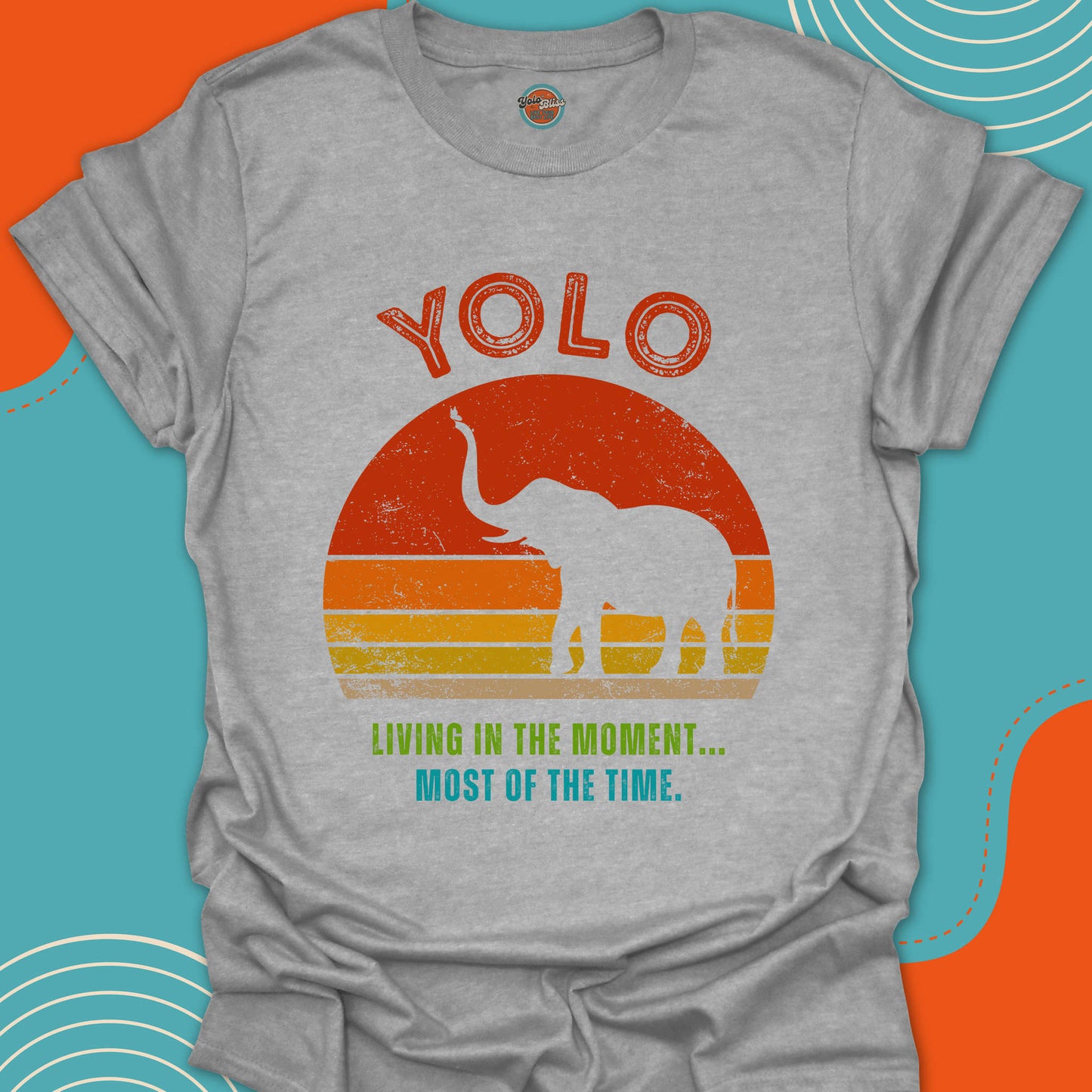 YOLO SUNSET ELEPHANT (Rustic) - Tee #1