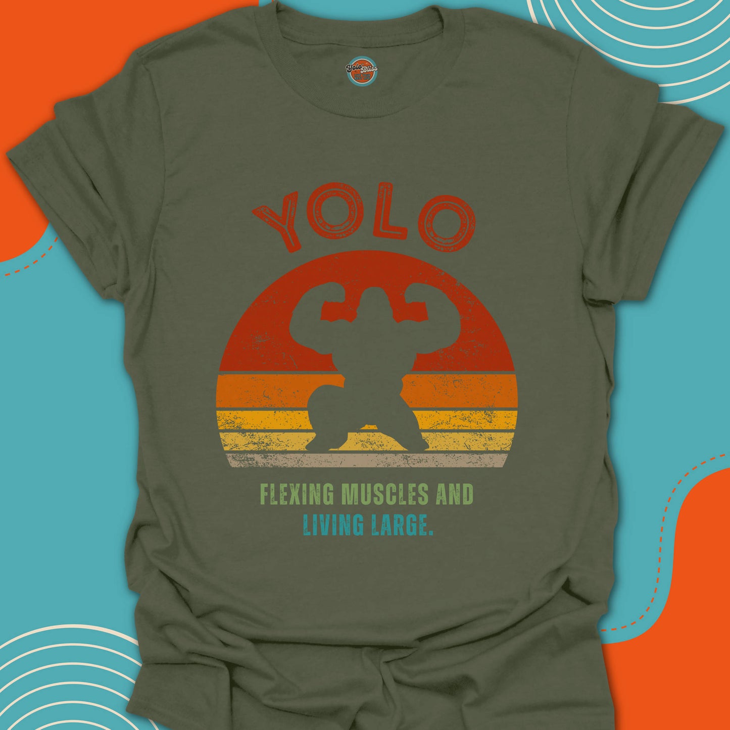 YOLO SUNSET GORILLA (Rustic) - Tee #1
