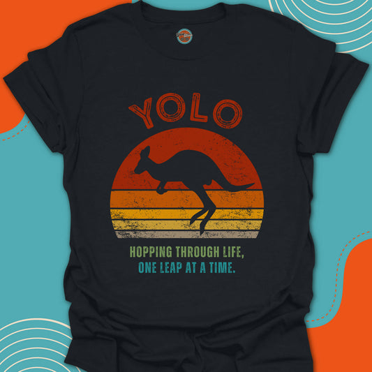 YOLO SUNSET KANGAROO (Rustic) - Tee #1