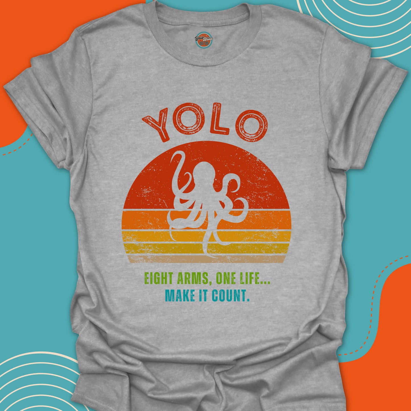 YOLO SUNSET OCTOPUS (Rustic) - Tee #1