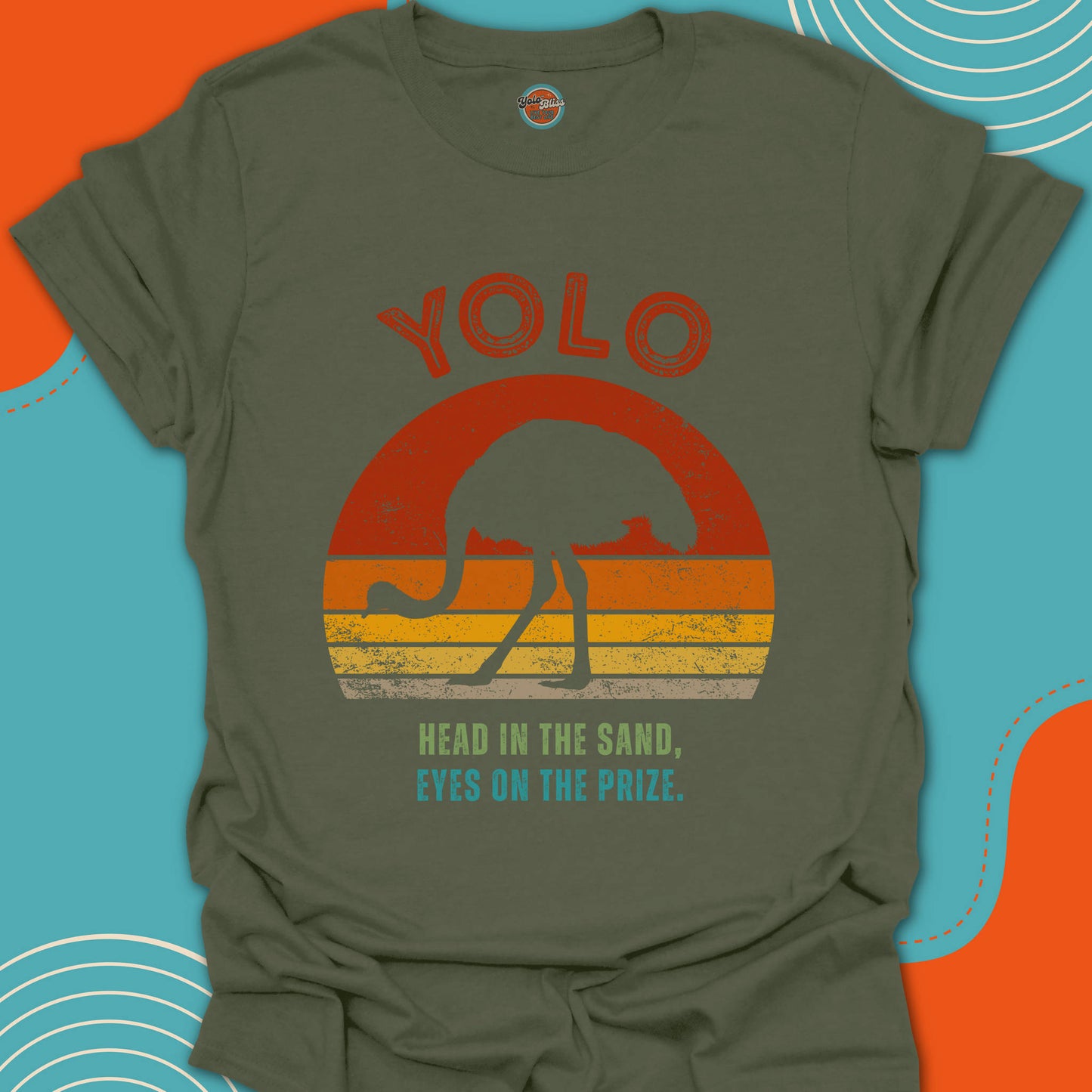 YOLO SUNSET OSTRICH (Rustic) - Tee #1