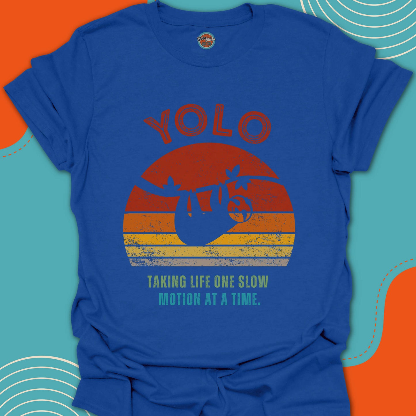 YOLO SUNSET SLOTH (Rustic) - Tee #1