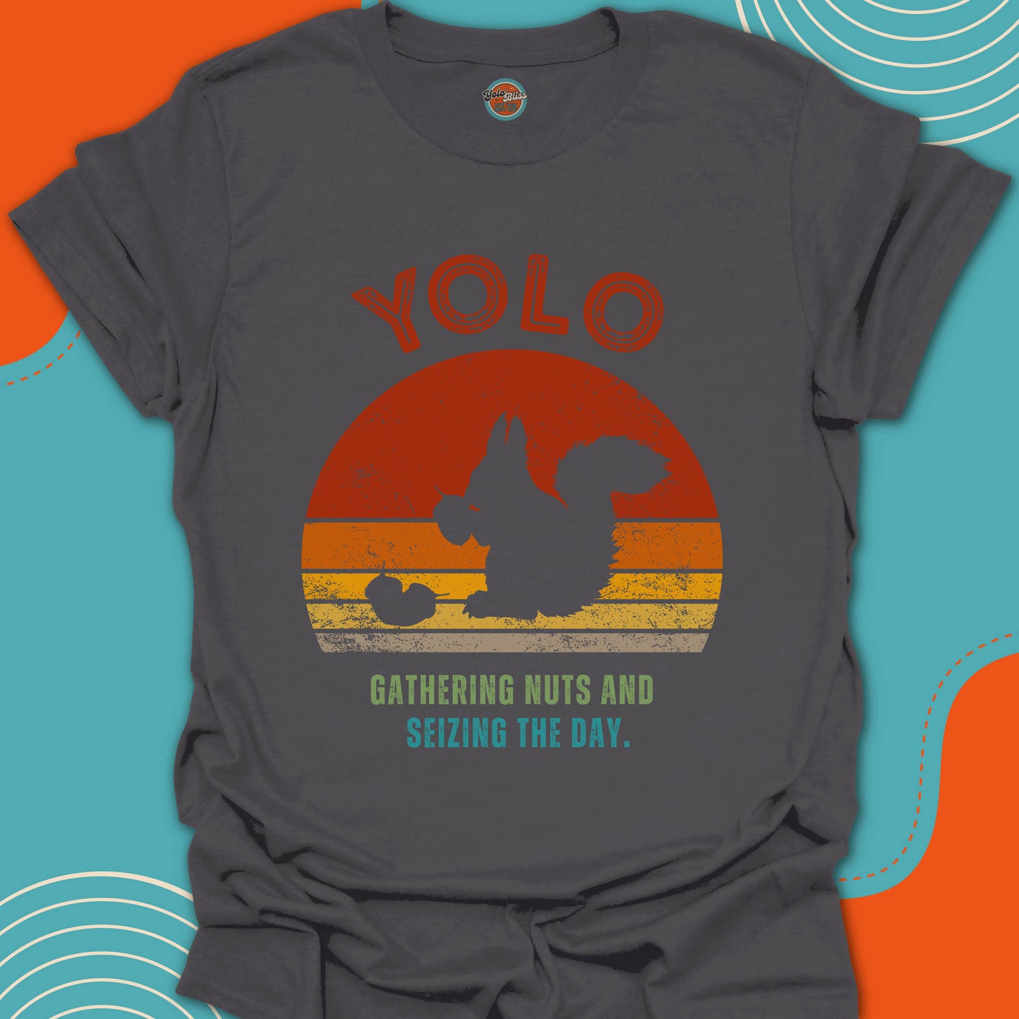 YOLO SUNSET SQUIRREL (Rustic) - Tee #1