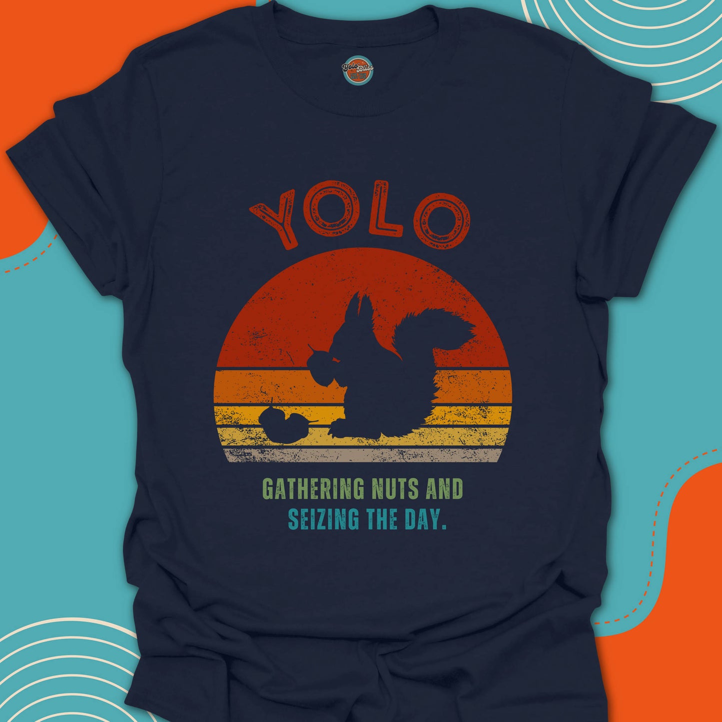 YOLO SUNSET SQUIRREL (Rustic) - Tee #1