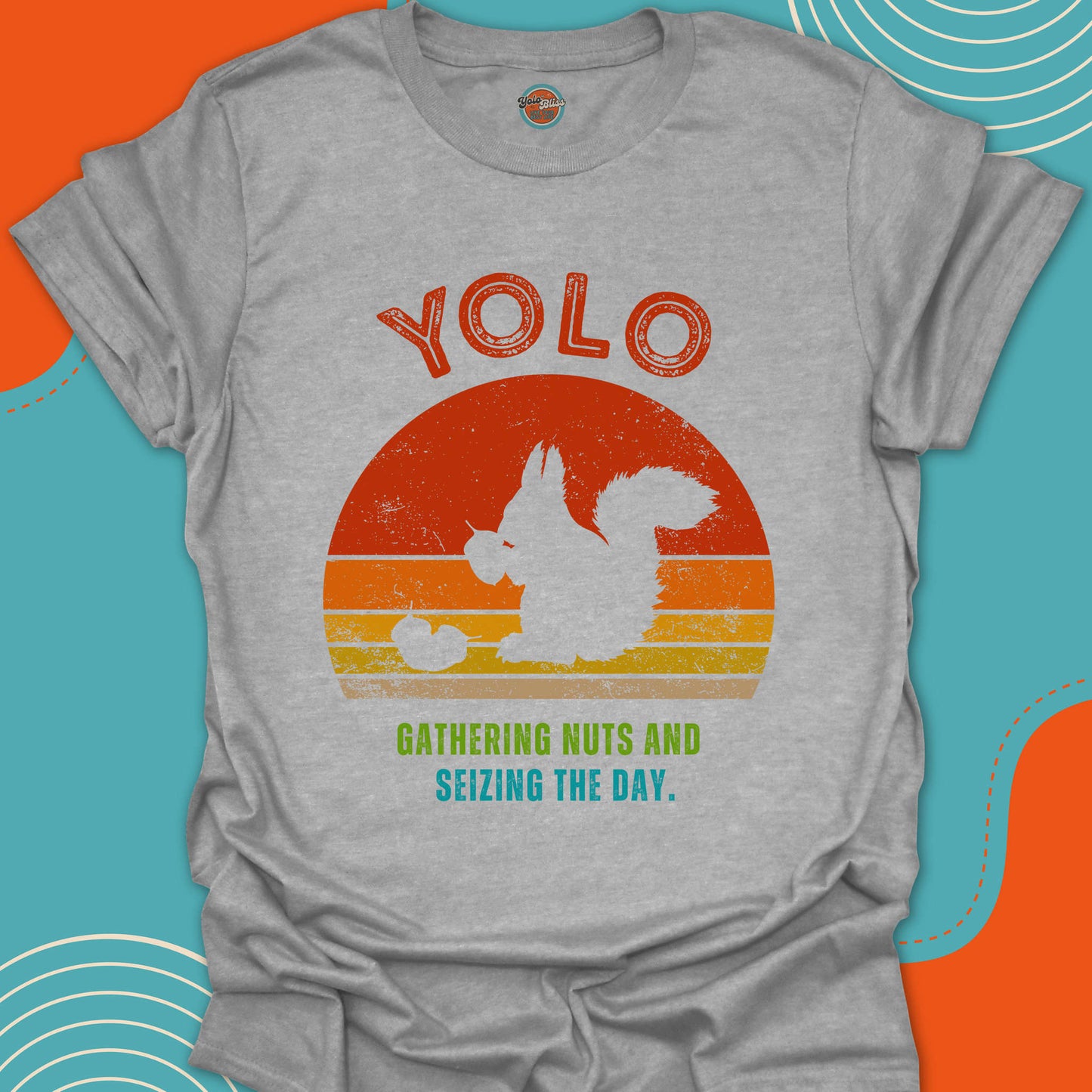 YOLO SUNSET SQUIRREL (Rustic) - Tee #1